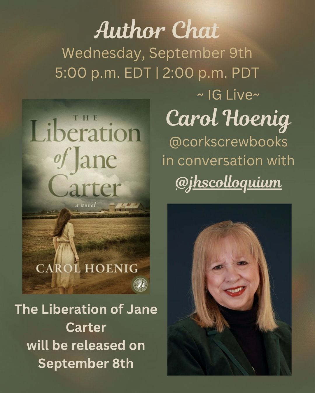 Author Chat with Carol Hoenig