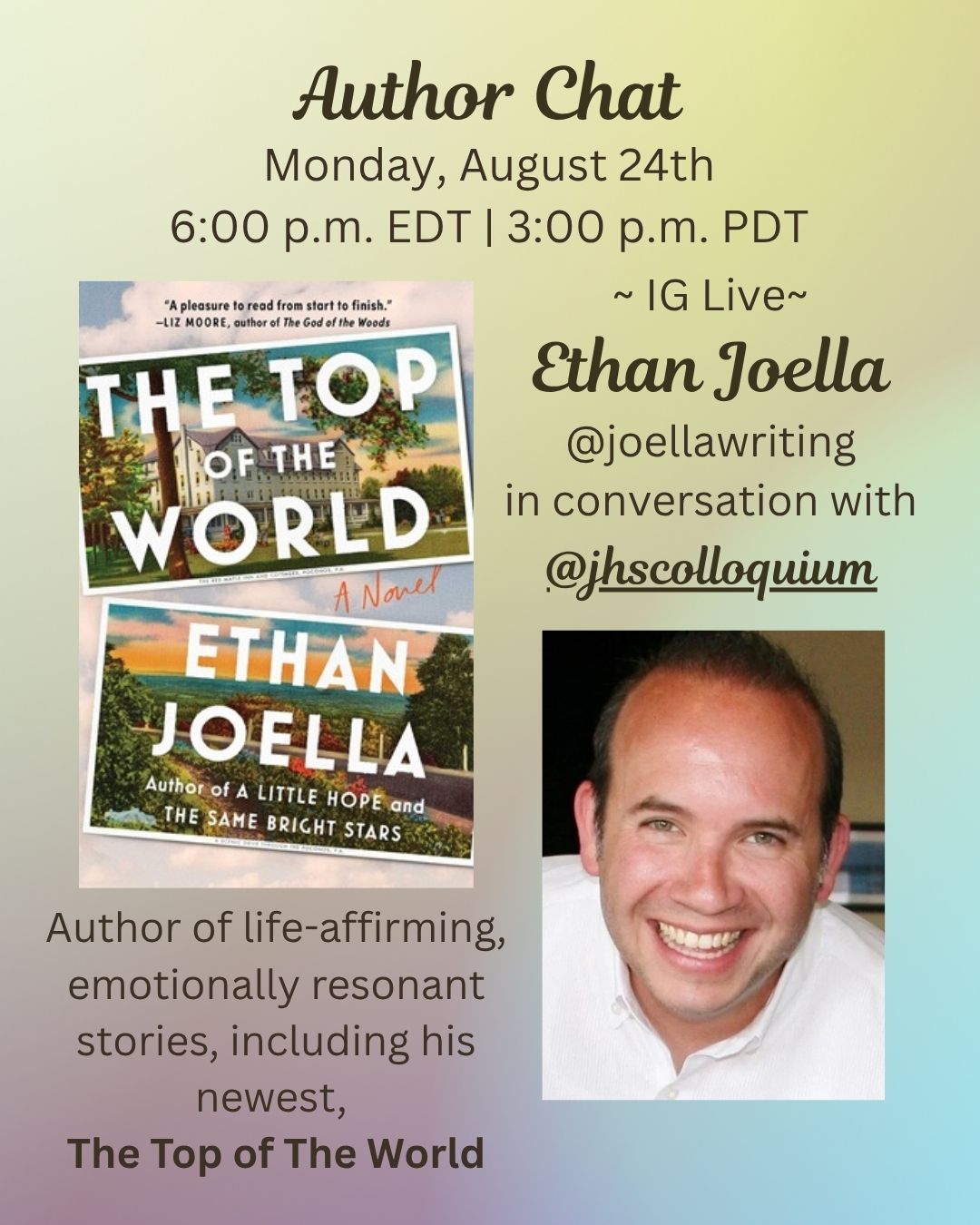 Author Chat with Ethan Joella